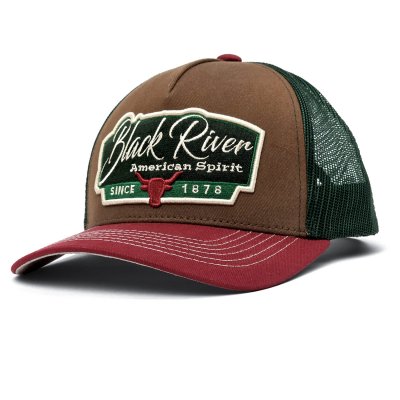 Kap - Black River Outlaw Trucker (bruin/groen/rood)