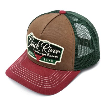Kap - Black River Outlaw Trucker (bruin/groen/rood)