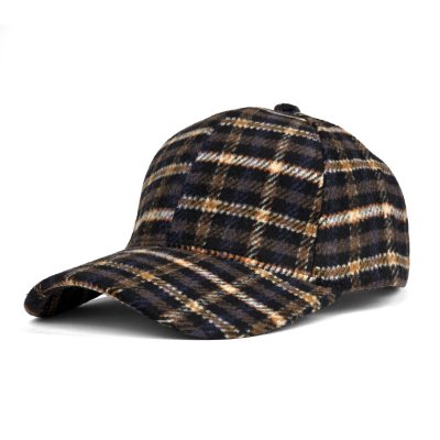 Kap - Gårda Varel Checkered Cap (zwart/bruin)