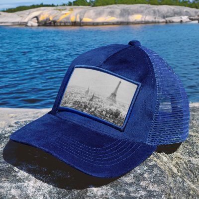 Caps - Gårda Velvet Trucker Paris (blauw)