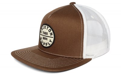 Caps - Brixton Oath MP Trucker Cap (bruin/wit)