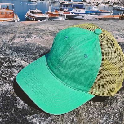 Caps - Gårda Finley Washed Trucker (groen/geel)