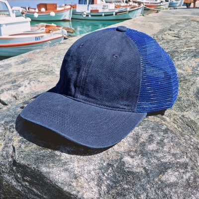 Caps - Gårda Finley Washed Trucker (marineblauw)
