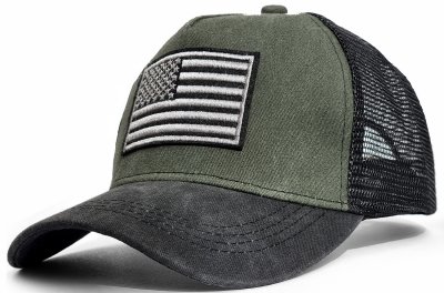 Pet - Gårda Flag Denim Trucker Cap (groen/zwart)