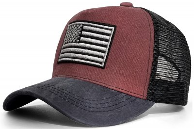 Pet - Gårda Flag Denim Trucker Cap (rood/blauw)