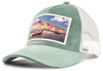 Caps - Gårda Velvet Trucker Copenhagen (groente/wit)