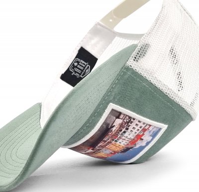 Caps - Gårda Velvet Trucker Copenhagen (groente/wit)