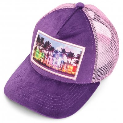 Caps - Gårda Velvet Trucker Miami Beach (paars)