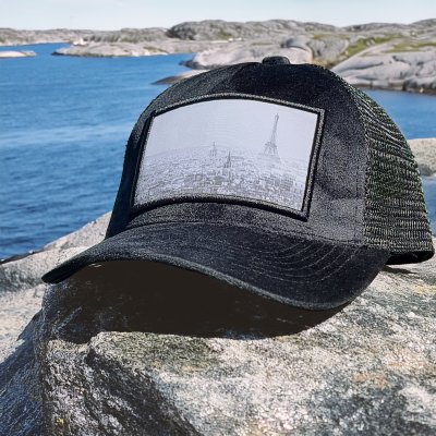 Caps - Gårda Velvet Trucker Paris (zwart)
