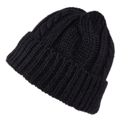 Muts - Gårda Bormio Cable Knit Wool Mix Beanie (zwart)