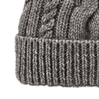 Muts - Gårda Bormio Cable Knit Wool Mix Beanie (grijs/beige)