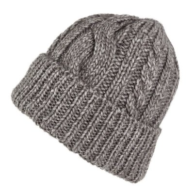 Muts - Gårda Bormio Cable Knit Wool Mix Beanie (grijs/beige)
