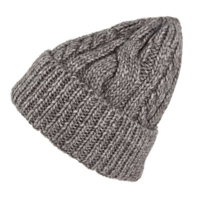 Muts - Gårda Bormio Cable Knit Wool Mix Beanie (grijs/beige)