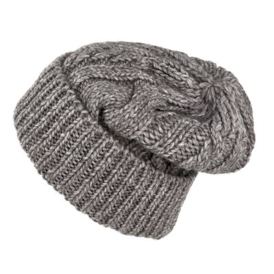 Muts - Gårda Bormio Cable Knit Wool Mix Beanie (grijs/beige)