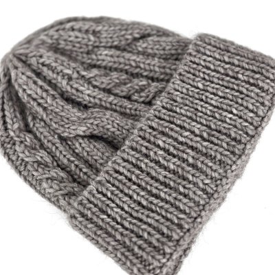 Muts - Gårda Bormio Cable Knit Wool Mix Beanie (grijs/beige)