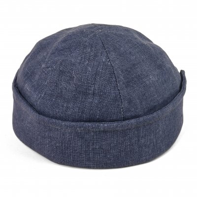 Muts - Gårda Cavo Linen Docker Beanie (blauw)