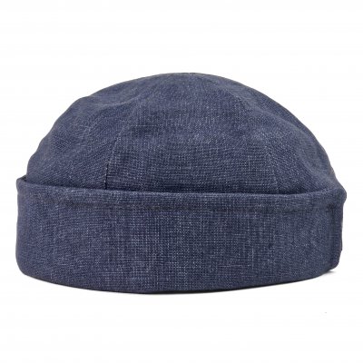 Muts - Gårda Cavo Linen Docker Beanie (blauw)