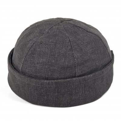 Muts - Gårda Cavo Linen Docker Beanie (Donkergrijs)
