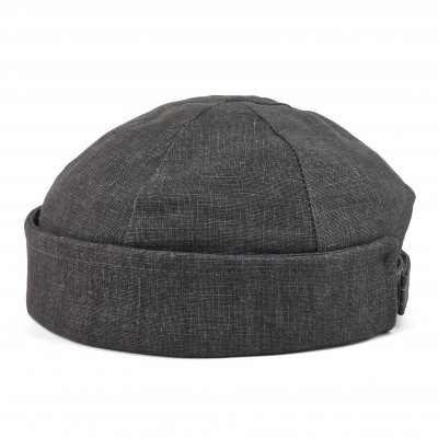 Muts - Gårda Cavo Linen Docker Beanie (Donkergrijs)