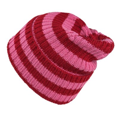 Muts - Gårda Davos Striped Merino Wool Beanie (rood/roze)