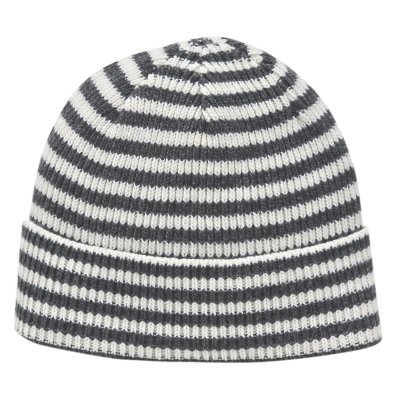 Muts - Gårda Saint-Gervais Striped Wool Mix Beanie (donkergrijs/wit)