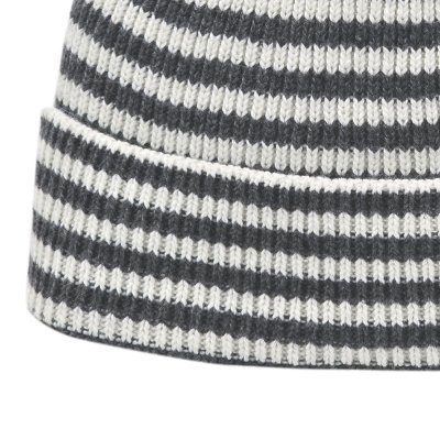 Muts - Gårda Saint-Gervais Striped Wool Mix Beanie (donkergrijs/wit)