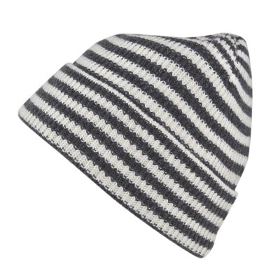 Muts - Gårda Saint-Gervais Striped Wool Mix Beanie (donkergrijs/wit)
