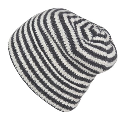 Muts - Gårda Saint-Gervais Striped Wool Mix Beanie (donkergrijs/wit)