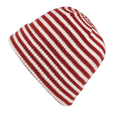 Muts - Gårda Saint-Gervais Striped Wool Mix Beanie (rood/wit)