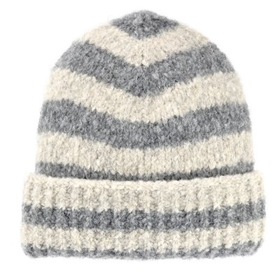 Muts - Gårda Lech Striped Wool Mix Beanie (beige/grijs)