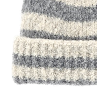 Muts - Gårda Lech Striped Wool Mix Beanie (beige/grijs)
