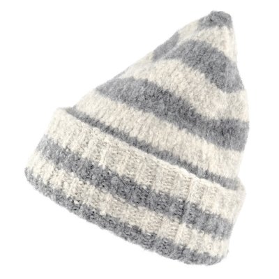 Muts - Gårda Lech Striped Wool Mix Beanie (beige/grijs)