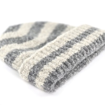 Muts - Gårda Lech Striped Wool Mix Beanie (beige/grijs)