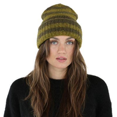 Muts - Gårda Lech Striped Wool Mix Beanie (groente)