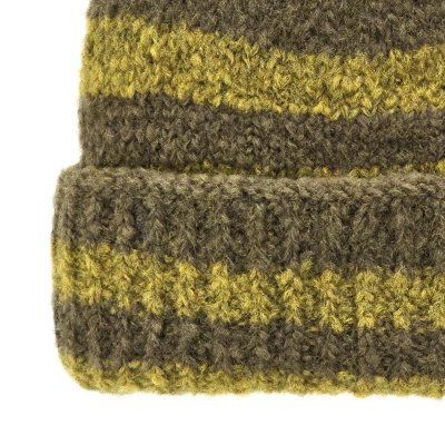 Muts - Gårda Lech Striped Wool Mix Beanie (groente)