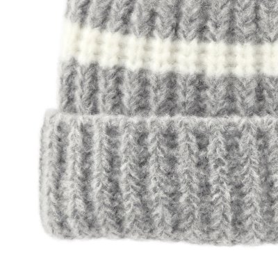 Muts - Gårda Les Deux Alpes Striped Merino Mix Beanie (grijs/wit)