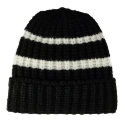 Muts - Gårda Les Deux Alpes Striped Merino Mix Beanie (zwart/wit)