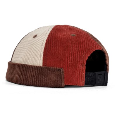 Muts - Gårda Lockport Docker Beanie (bruin/rood/crème)