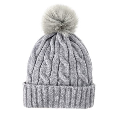 Muts - Gårda Saas-Fee Cable Knit Wool Mix Beanie (grijs)