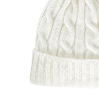 Muts - Gårda Saas-Fee Cable Knit Wool Mix Beanie (wit)