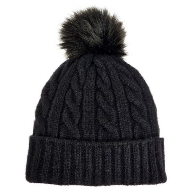 Muts - Gårda Saas-Fee Cable Knit Wool Mix Beanie (zwart)