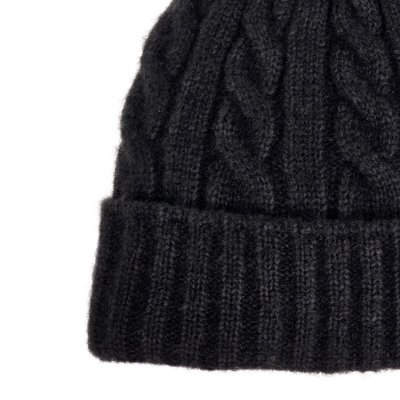 Muts - Gårda Saas-Fee Cable Knit Wool Mix Beanie (zwart)