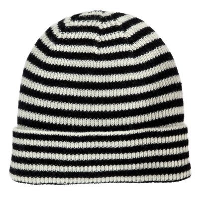 Muts - Gårda Saint-Gervais Striped Wool Mix Beanie (zwart/wit)