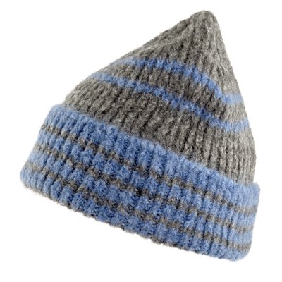 Muts - Gårda Verbier Striped Wool Mix Beanie (grijs/blauw)