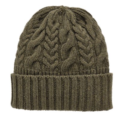 Muts - Gårda Villars Cable Knit Wool Mix Beanie (mosgroen)