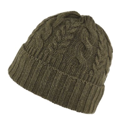 Muts - Gårda Villars Cable Knit Wool Mix Beanie (mosgroen)