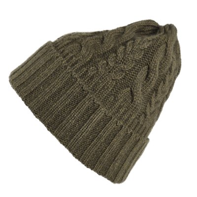 Muts - Gårda Villars Cable Knit Wool Mix Beanie (mosgroen)