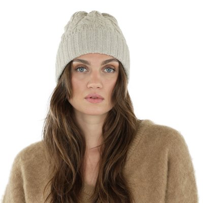 Muts - Gårda Villars Cable Knit Wool Mix Beanie (beige)