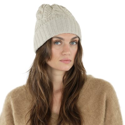 Muts - Gårda Villars Cable Knit Wool Mix Beanie (beige)