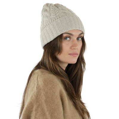 Muts - Gårda Villars Cable Knit Wool Mix Beanie (beige)